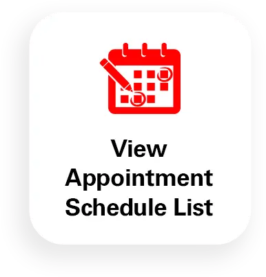 View Appointment Schedule List